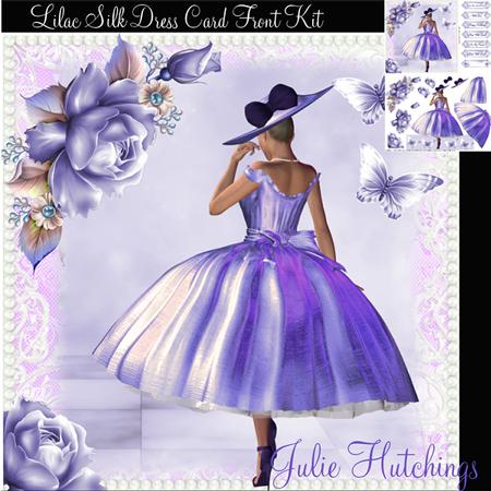 The Lilac Silky Dress Card Front Kit