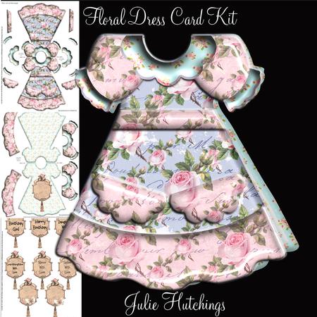 Gorgeous Floral Dress Card Kit