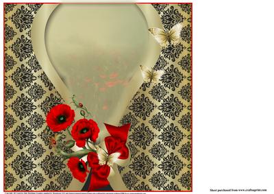 Insert to Compliment the Red Bow Poppies Topper
