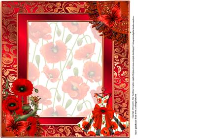 Insert to Compliment the Poppy Dress Card Front