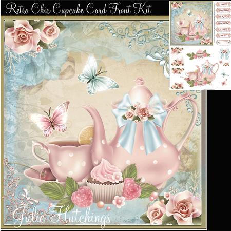 Retro Chic the Teapot Card Front Kit