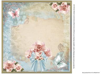 Insert to Compliment Retro Chic Pink Rose