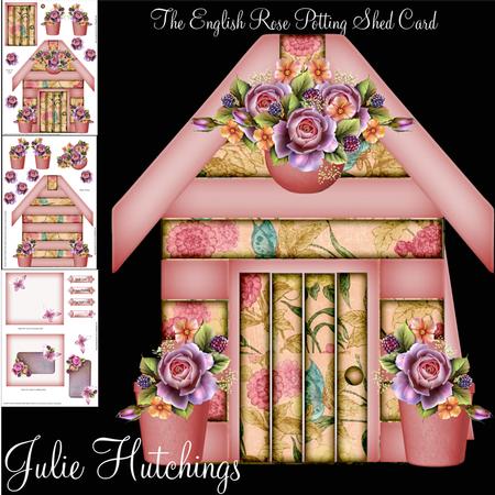 English Rose Potting Shed Card Kit