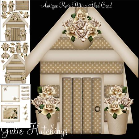 Antique Rose Potting Shed Card Kit