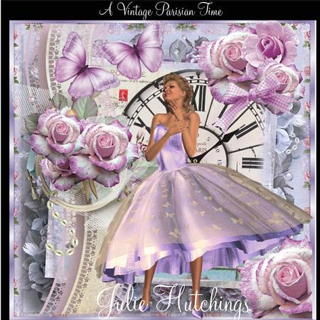 Vintage Parisian Times Card Front Kit
