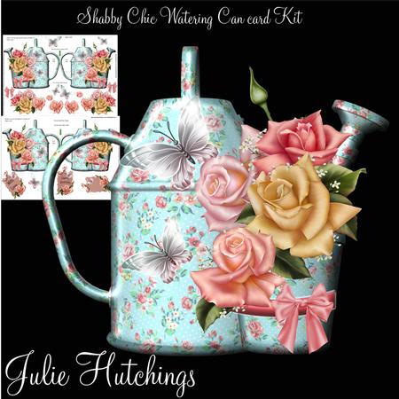 Shabby Chic Watering Can Card Kit