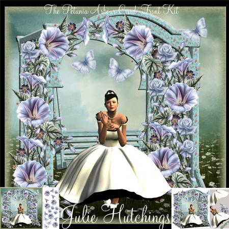 Petunia Arbour Swing Card Front Kit