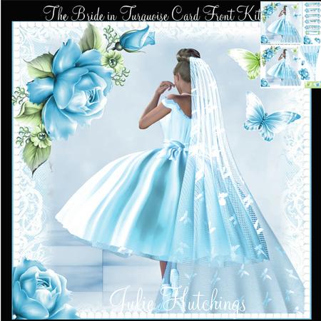 The Turquoise Silk Dress Bride Card Front Kit