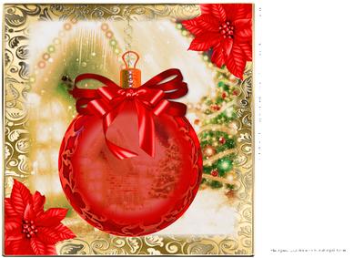 Insert to Compliment Red Christmas Baubles