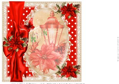Insert to Compliment the Red Poinsettia Lantern Topper