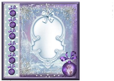Insert to Compliment Purple Bauble Topper