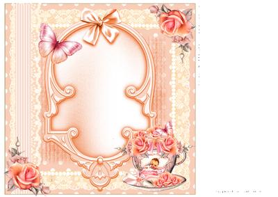 Insert to Compliment Baby Girl Cup Card Front