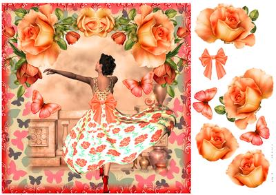 Beautiful Peach Rose Beauty Topper