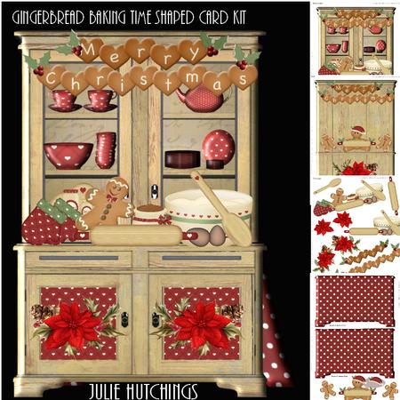 Christmas Gingerbread Baking Shaped Card Kit