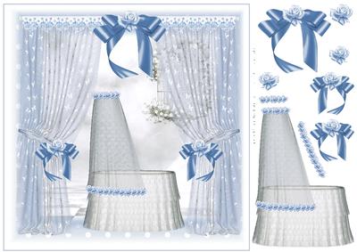 Beautiful Baby Boy Crib Topper