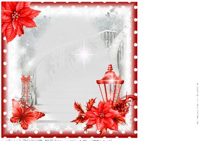 Insert to Compliment Cup489361_1483 Red Poinsettia Lantern