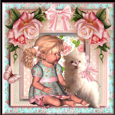 Cutest Puppy Love Card Front Kit