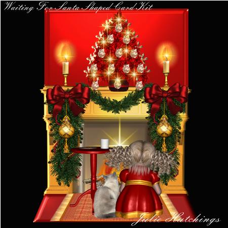 Waiting for Father Christmas Shaped Card Kit