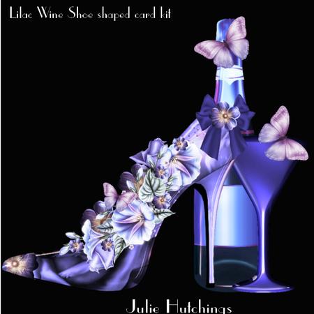 Lilac Wine Shoe Shaped Card Kit