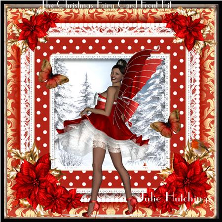The Christmas Fairy Card Front Kit