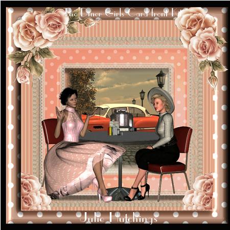 The Diner Girls Card Front Kit