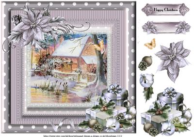 Beautiful Winter Cottage Topper
