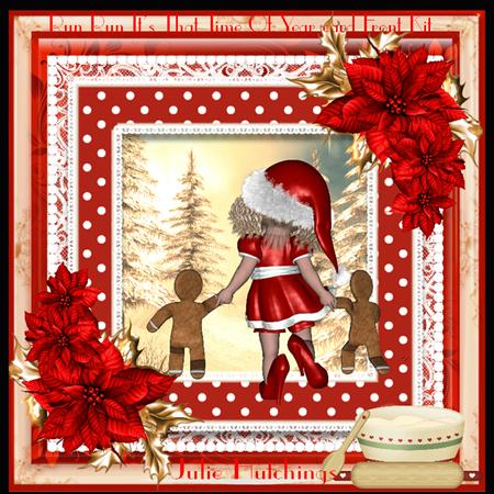 Run! Run! It's That Time of Year!! Gingerbread Card Front