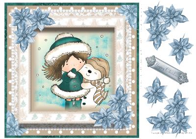 Cute Snowman Cuddles Topper