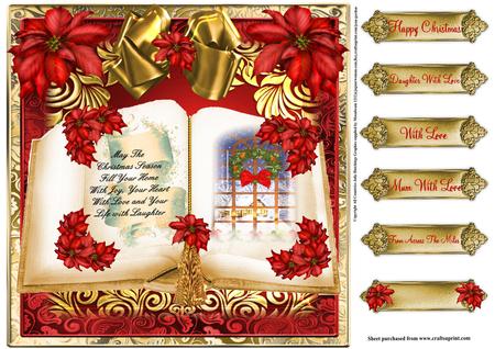 The Christmas Book Card Front Kit