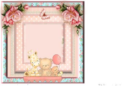 Insert to Compliment Cute Baby Girl Soft Animals