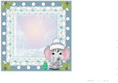 Insert to Compliment Baby Boy Elephant Christmas