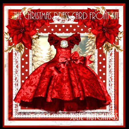 The Beautiful Red Christmas Dress Card Front