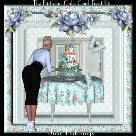 The Birthday Cake Card Front Kit
