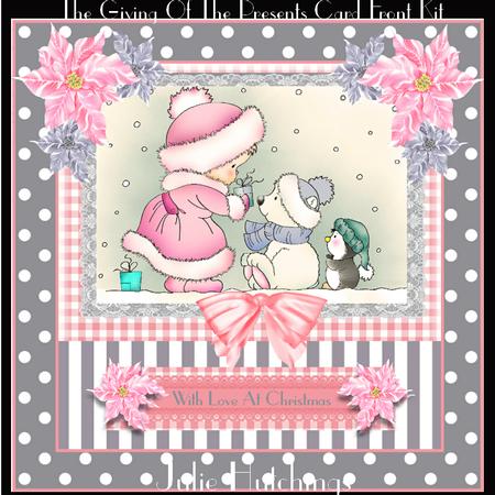 Cute the Giving of the Presents Card Front Kit