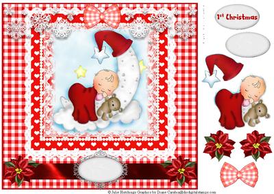 Baby Moon 1st Christmas Topper