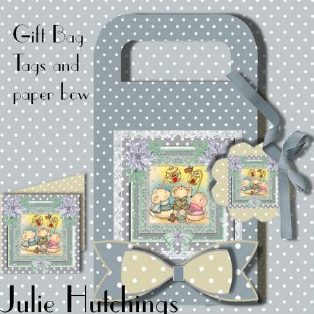 Beautiful Christmouse Choir Gift Bag Tags and Paper Bow Kit