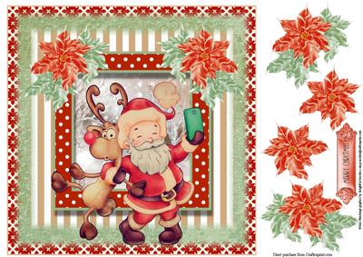 The Santa Christmas Selfie Topper