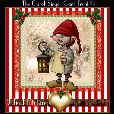 The Carol Singer Card Front Kit