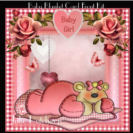 Cute Baby Blanket Card Front Kit
