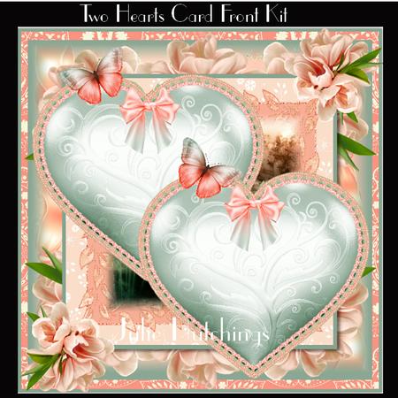 Two Hearts Card Front Kit