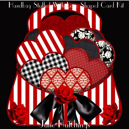 Beautiful Handbag Stuffed with Love Shaped Card Kit