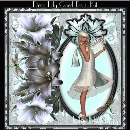 Beautiful Deco Lily Card Front Kit
