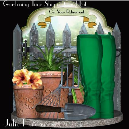 Gardening Time Shaped Card Kit