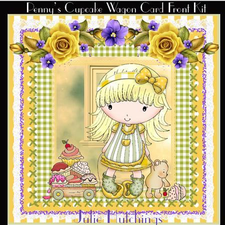 Penny's Cupcake Wagon Card Front Kit