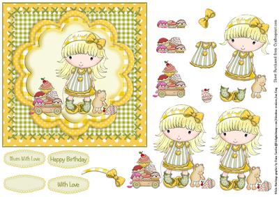 Penny's Cupcake Wagon Topper and Decoupage
