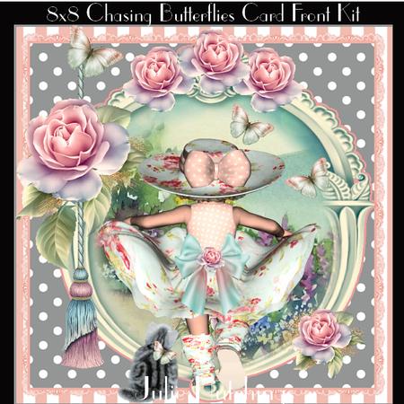 8x8 Chasing Butterflies Card Front Kit