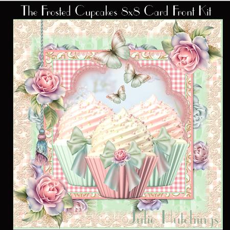 The Frosted Cupcakes 8x8 Card Front Kit