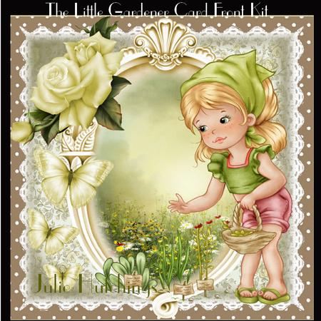 The Little Gardener Card Front Kit