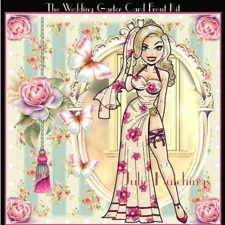 The Wedding Garter Card Front Kit