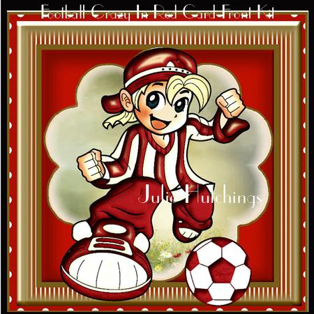 Football Crazy! Red and White Card Front Kit